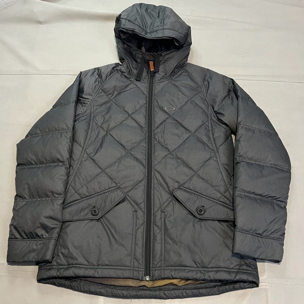 Oakley Women Insulate‎ Quilt Ski Down Puffer Jacket Hood Gray Software-S-4454